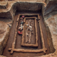 The tomb of a high-ranking individual, featuring pottery and other items. (Image: University of Shandong)